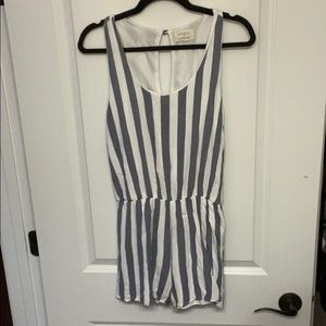 Pinstripe short romper